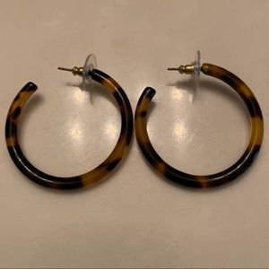 Small tortoise hoops from J Crew